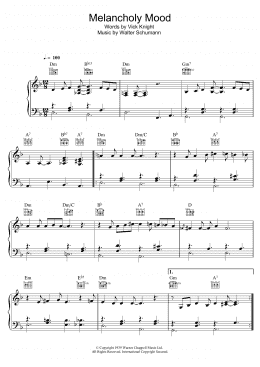 page one of Melancholy Mood (Piano, Vocal & Guitar Chords)
