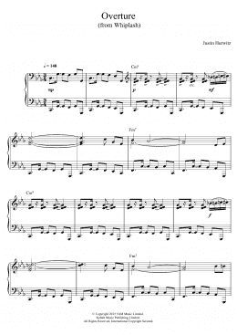 page one of Overture (from Whiplash) (Piano Solo)