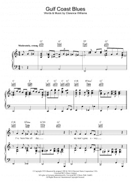 page one of Gulf Coast Blues (Piano, Vocal & Guitar Chords)