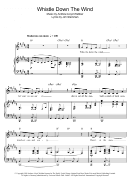 page one of Whistle Down The Wind (Piano, Vocal & Guitar Chords)