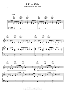page one of 2 Poor Kids (Piano, Vocal & Guitar Chords)