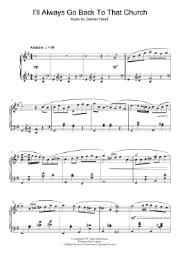 page one of I'll Always Go Back To That Church (Piano Solo)