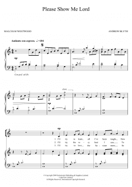 page one of Please Show Me Lord (Piano, Vocal & Guitar Chords)