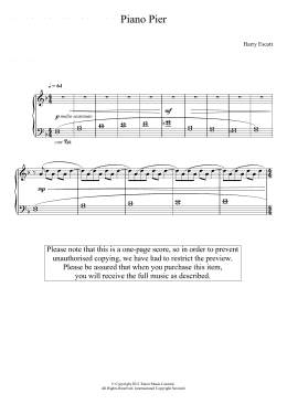 page one of Piano Pier (Piano Solo)