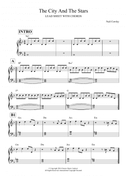 page one of The City And The Stars (competition version) (Lead Sheet / Fake Book)