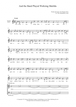 page one of And The Band Played Waltzing Matilda (Piano, Vocal & Guitar Chords)
