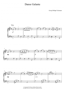 page one of Danse Galante (Easy Piano)