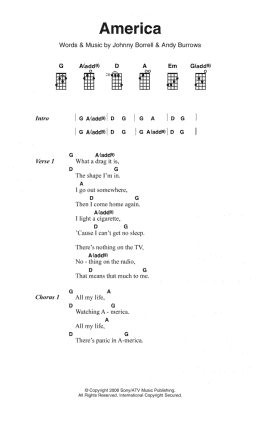 page one of America (Piano, Vocal & Guitar Chords)