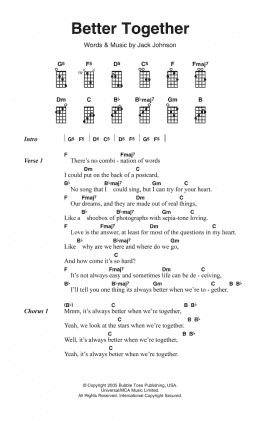 page one of Better Together (Piano, Vocal & Guitar Chords)