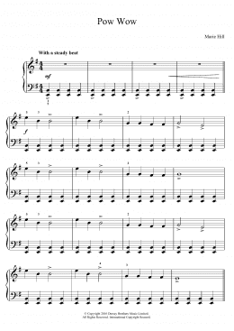 page one of Pow Wow (Easy Piano)