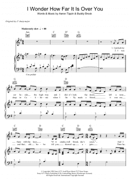 page one of I Wonder How Far It Is Over You (Piano, Vocal & Guitar Chords)