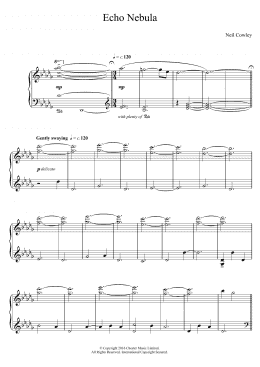 page one of Echo Nebula (Piano Solo)