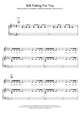 page one of Still Falling For You (Piano, Vocal & Guitar Chords (Right-Hand Melody))