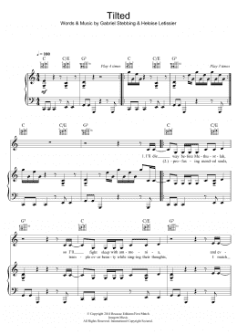 page one of Tilted (Piano, Vocal & Guitar Chords)