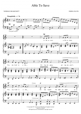 page one of Able To Save (Piano, Vocal & Guitar Chords)
