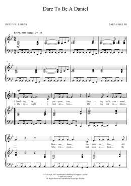 page one of Dare To Be A Daniel (Piano, Vocal & Guitar Chords)