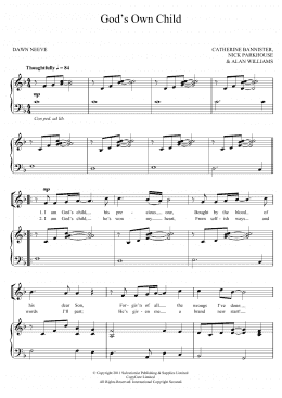 page one of God's Own Child (Piano, Vocal & Guitar Chords)