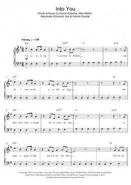 page one of Into You (Piano, Vocal & Guitar Chords)