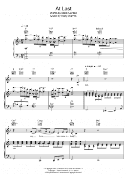 page one of At Last (Piano, Vocal & Guitar Chords)