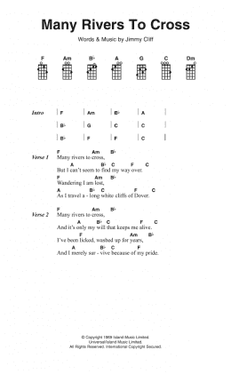 page one of Many Rivers To Cross (Piano, Vocal & Guitar Chords)