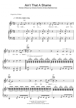 page one of Ain't That A Shame (Piano, Vocal & Guitar Chords)