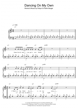 page one of Dancing On My Own (Easy Piano)