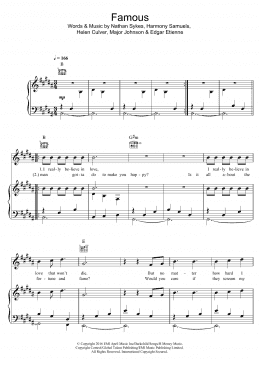 page one of Famous (Piano, Vocal & Guitar Chords)