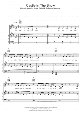 page one of Castle In The Snow (Piano, Vocal & Guitar Chords)