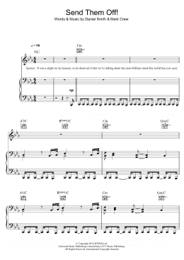page one of Send Them Off (Piano, Vocal & Guitar Chords)