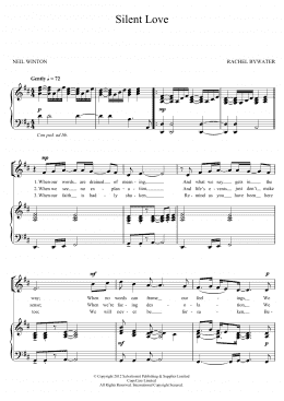 page one of Silent Love (Piano, Vocal & Guitar Chords)