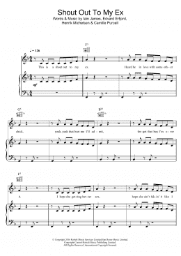 page one of Shout Out To My Ex (Piano, Vocal & Guitar Chords)