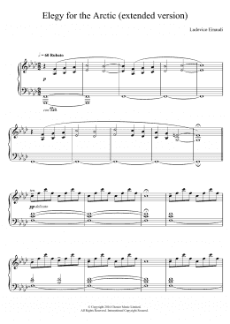 page one of Elegy For The Arctic (extended version) (Piano Solo)
