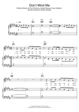 page one of Don't Mind Me (Piano, Vocal & Guitar Chords)