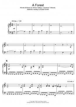 page one of A Forest (Piano Solo)