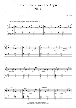 page one of Three Secrets From The Abyss - No. 1 (Piano Solo)