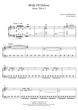 page one of Bride Of Deluxe (from 'Drive') (Piano Solo)