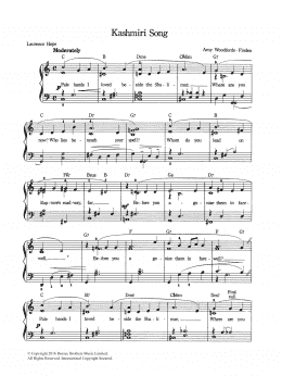 page one of Kashmiri Song (Piano & Vocal)