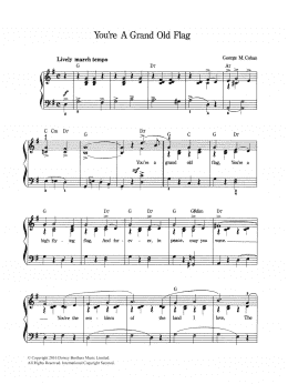 page one of You're A Grand Old Flag (Piano & Vocal)