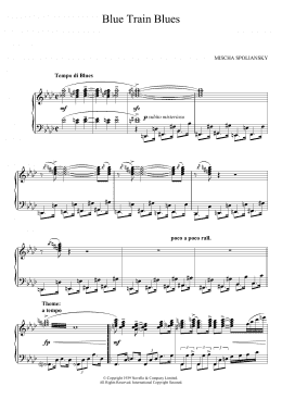 page one of Blue Train Blues (Over The Moon) (Piano Solo)
