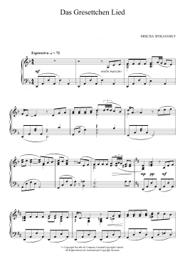 page one of Das Grisettchen Lied (Piano Solo)