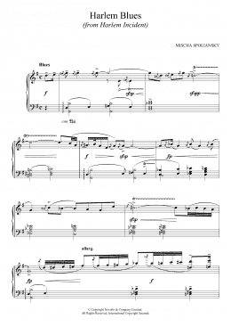 page one of Harlem Blues (Piano Solo)