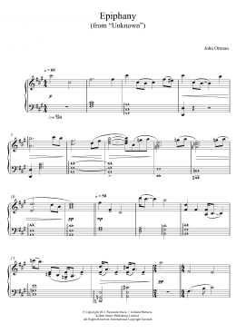page one of Epiphany (From Unknown) (Piano Solo)