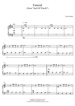 page one of Funeral (From End Of Watch) (Piano Solo)