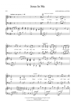 page one of Jesus In Me (Choir)