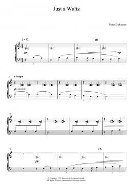 page one of Just A Waltz (From 'Eight Very Easy Pieces For Piano') (Easy Piano)