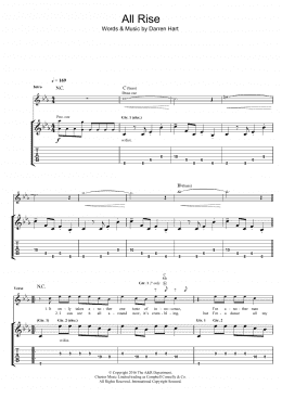 page one of All Rise (Play It Cool) (Guitar Tab)