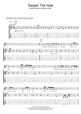 page one of Deeper The Hole (Guitar Tab)