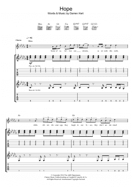 page one of Hope (Guitar Tab)