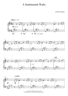 page one of Sentimental Waltz (From 'Nine Easy Pieces For Piano') (Easy Piano)