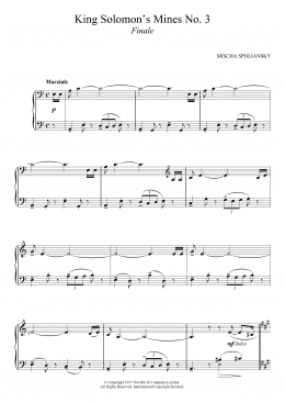 page one of King Solomon's Mines 3. Finale (Piano Solo)